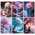 Peinture diamant paysage lune arbre 20x30 à 40x50 cm – 1