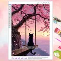 Peinture diamant paysage lune arbre 20x30 à 40x50 cm – Couleur FDX6802