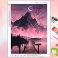 Peinture diamant paysage lune arbre 20x30 à 40x50 cm – Couleur FDX6803