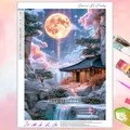 Peinture diamant paysage lune arbre 20x30 à 40x50 cm – Couleur FDX6805