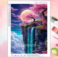 Peinture diamant paysage lune arbre 20x30 à 40x50 cm – Couleur FDX6806