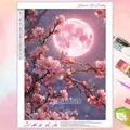 Peinture diamant paysage lune arbre 20x30 à 40x50 cm – Couleur FDX6810