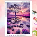 Peinture diamant paysage lune arbre 20x30 à 40x50 cm – Couleur FDX6874