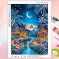 Peinture diamant paysage lune arbre 20x30 à 40x50 cm – Couleur FDX6875