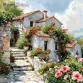 Peinture diamant paysage maison fleur 20x20 à 50x50 cm – 1