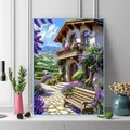 Peinture diamant paysage maison fleurs 20 à 70 cm carré – 3