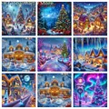 Peinture diamant paysage maison Noël 20 à 70 cm – 1