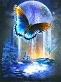 Peinture diamant paysage marin 20x25 à 50x70 cm – Couleur Bleu (08)