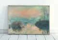 Peinture diamant paysage Monet abstrait 20 à 70 cm – Couleur BLEU CIEL (24)
