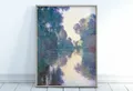 Peinture diamant paysage Monet abstrait 20 à 70 cm – Couleur Rose (20)