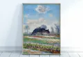 Peinture diamant paysage Monet abstrait 20 à 70 cm – Couleur Vert armée (23)