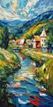 Peinture diamant paysage montagne 30 à 100 cm – Couleur B10