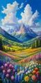 Peinture diamant paysage montagne 30 à 100 cm – Couleur B12