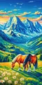 Peinture diamant paysage montagne 30 à 100 cm – Couleur B15