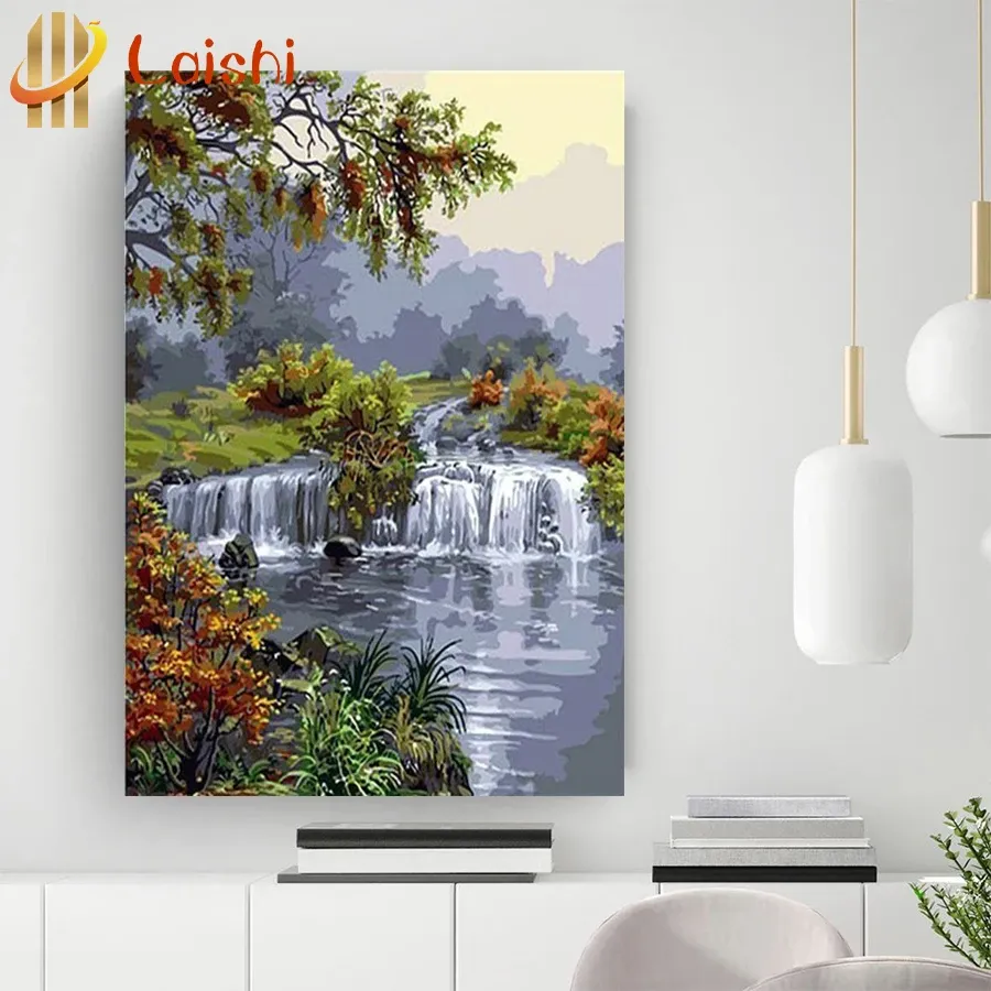 Peinture diamant paysage naturel 20 à 65 cm carré