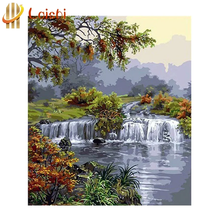 Peinture diamant paysage naturel 20 à 65 cm carré
