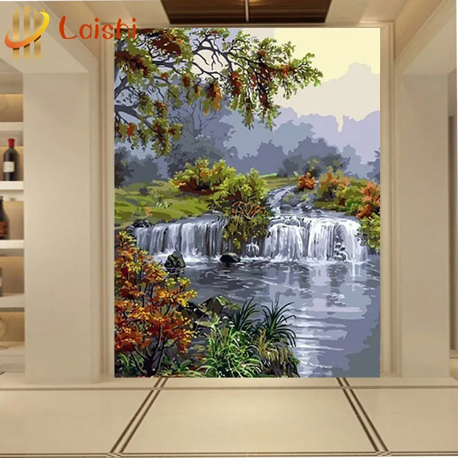 Peinture diamant paysage naturel 20 à 65 cm carré