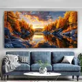 Peinture diamant paysage naturel lever de soleil grand format – Couleur YC05570