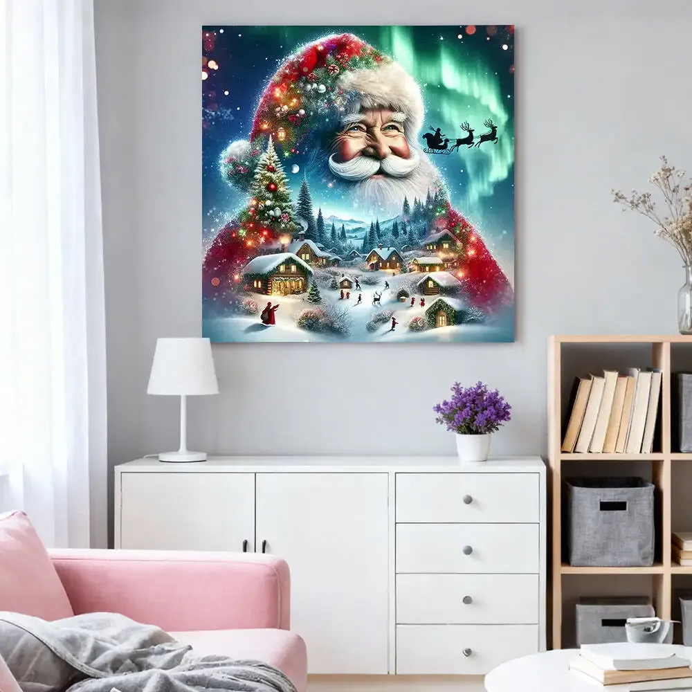 Peinture diamant paysage noël 20 à 50 cm