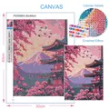 Peinture diamant paysage numérique tour de fleurs cerisier – 4