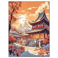 Peinture diamant paysage numérique tour de fleurs cerisier – Couleur FDX5600