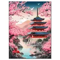 Peinture diamant paysage numérique tour de fleurs cerisier – Couleur FDX5602