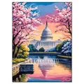 Peinture diamant paysage numérique tour de fleurs cerisier – Couleur FDX5608