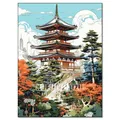 Peinture diamant paysage numérique tour de fleurs cerisier – Couleur FDX5612