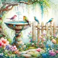 Peinture diamant paysage oiseau et fleur 20 à 40 cm – 1
