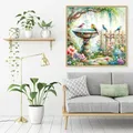 Peinture diamant paysage oiseau et fleur 20 à 40 cm – 3