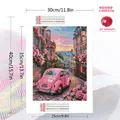Peinture diamant paysage rue fleur 20x30 à 50x70 cm – 2