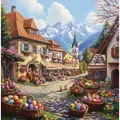 Peinture diamant paysage urbain 25x25 à 40x40 cm – Couleur BLANC