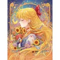 Peinture diamant personnages de dessins animés et fleurs 20 à 70 cm – Couleur Violet (05)
