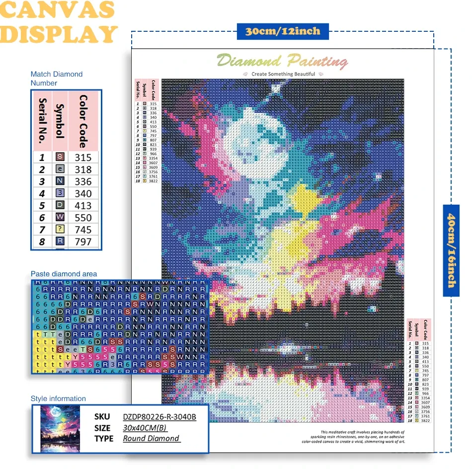 Peinture diamant personnalisée 15 à 40 cm