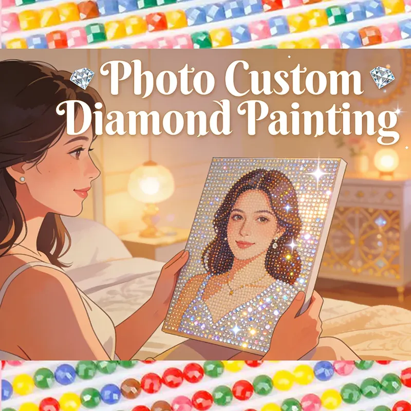 Peinture diamant personnalisée photo 15 à 25 cm