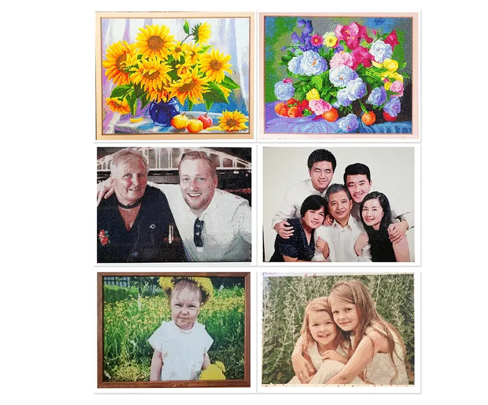 Peinture diamant personnalisée photo 20 à 25 cm