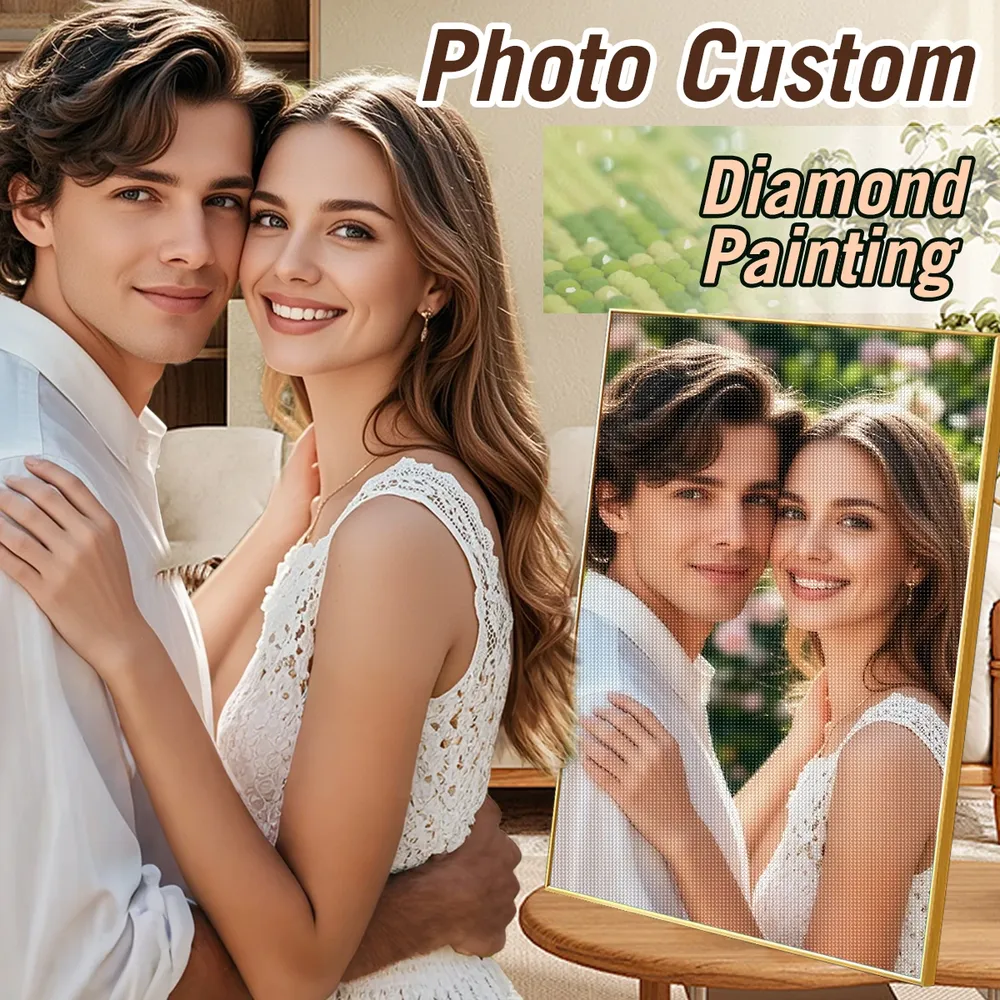 Peinture diamant personnalisée photo 20 à 60 cm