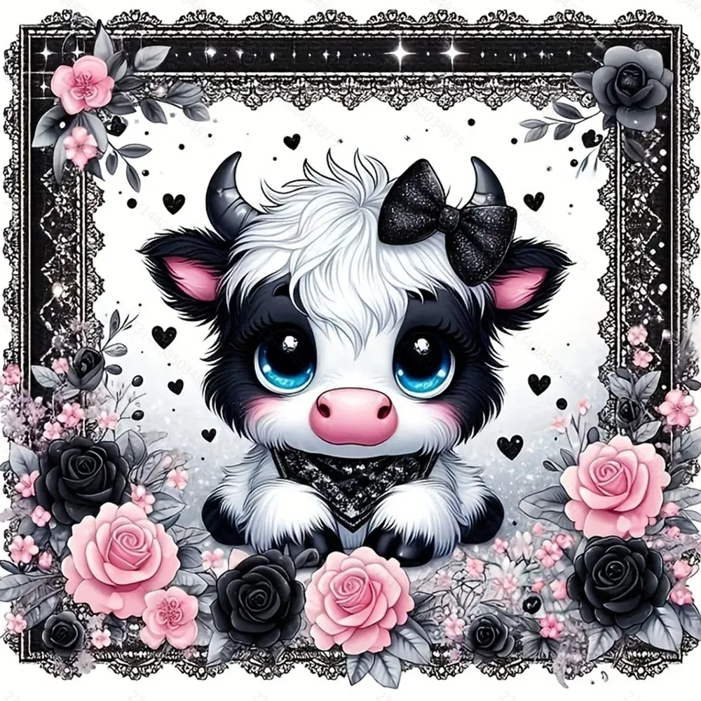 Peinture diamant petite vache 20 à 50 cm