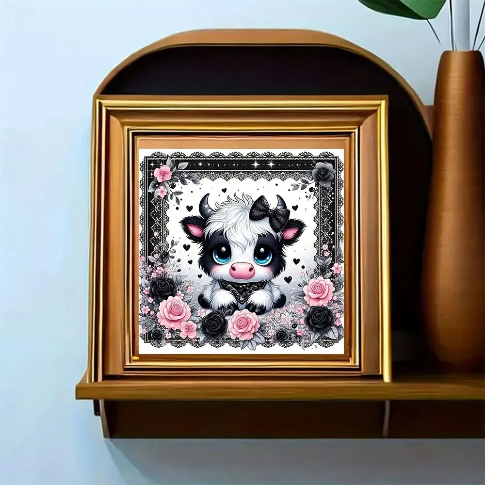 Peinture diamant petite vache 20 à 50 cm