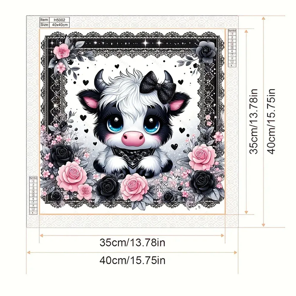 Peinture diamant petite vache 20 à 50 cm