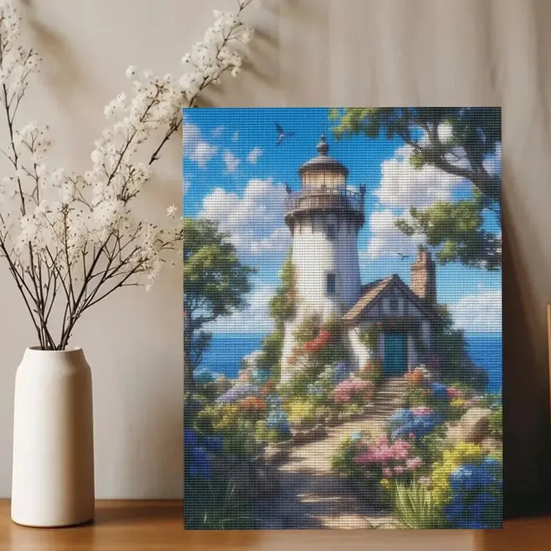 Peinture diamant phare 20x30 à 40x50 cm