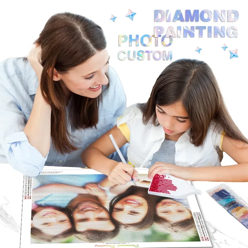 Peinture diamant photo personnalisée 15 à 25 cm