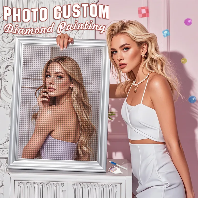 Peinture diamant photo personnalisée 20 à 80 cm
