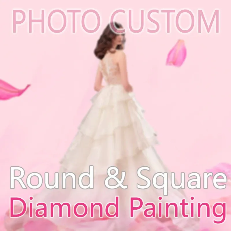 Peinture diamant photo personnalisée 30 à 120 cm