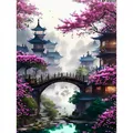 Peinture diamant plante style chinois 30 à 50 cm – 1