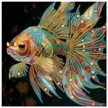 Peinture diamant poisson rouge 30 cm spéciale – 1