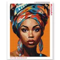 Peinture diamant portrait femme noire 30 cm – 2
