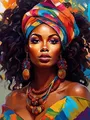 Peinture diamant portrait femme noire 30 cm – Couleur 552