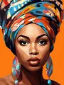 Peinture diamant portrait femme noire 30 cm – Couleur 555