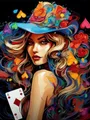 Peinture diamant portrait femme noire 30 cm – Couleur 556